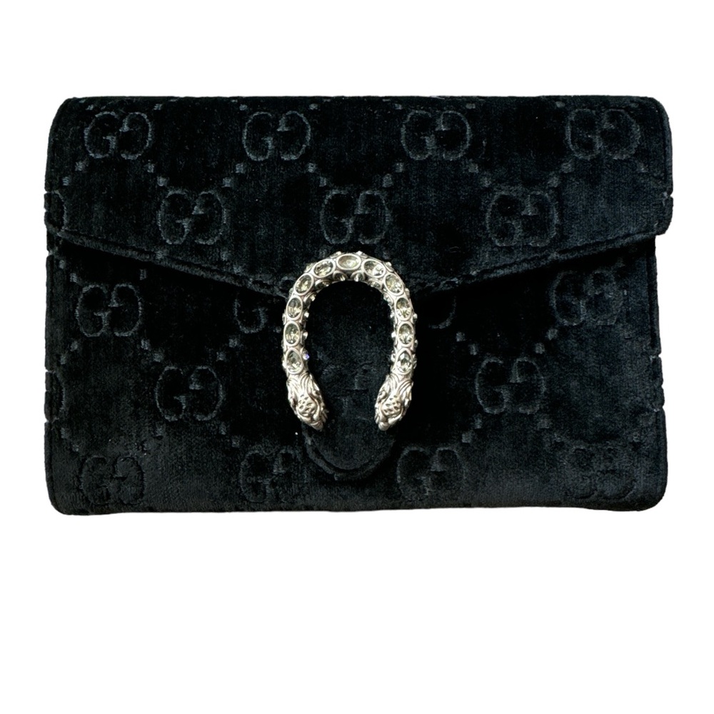 Dino Gucci Bag WOC Swarvaski Black Velvet